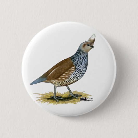 Scaled Quail Ronde Button 5,7 Cm (Voorkant)