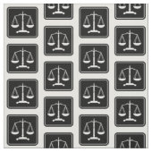 Scales blanches noires de la justice | Tissu de ca (Échantillon)