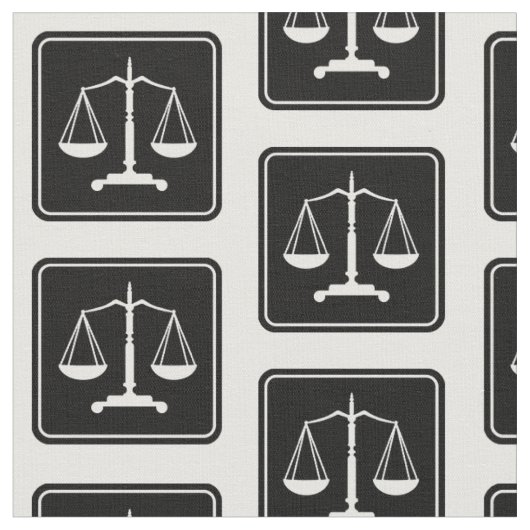 Scales blanches noires de la justice | Tissu de ca (Fermer)