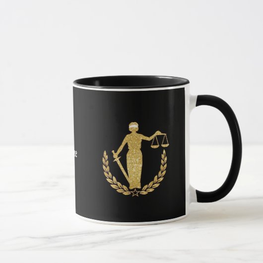 Scales de justice et Lady Justice Mug (Droite)