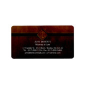 Scales de justice - Étiquette (Devant)