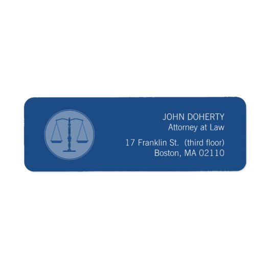 Scales de justice Étiquette de droit (Devant)