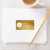 Scales de justice Étiquette de droit aurifère (En situation)