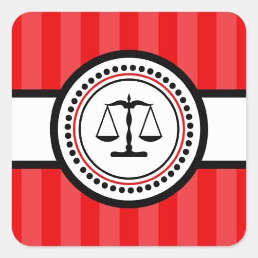 Scales De Justice Étiquette Des Grilles (Rouge) (Devant)