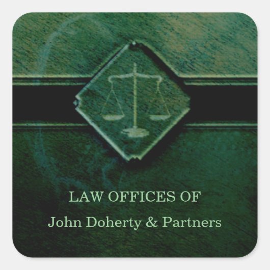 Scales de justice - Sticker Carré (Devant)