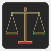 Scales de justice - Sticker Carré (Devant)