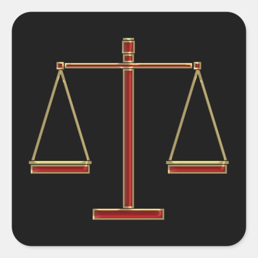 Scales de justice - Sticker Carré (Devant)
