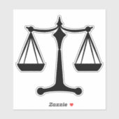 Scales de justice - Sticker Classi de droit (Feuille)