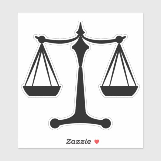 Scales de justice - Sticker Classi de droit (Feuille)