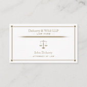 Scales of Justice ATTORNEY | Exclusief Golden Visitekaartje (Voorkant)