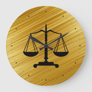 Scales of Justice Clock Grote Klok