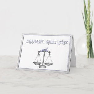 Scales of Justice Holiday Greeting Feestdagen Kaart