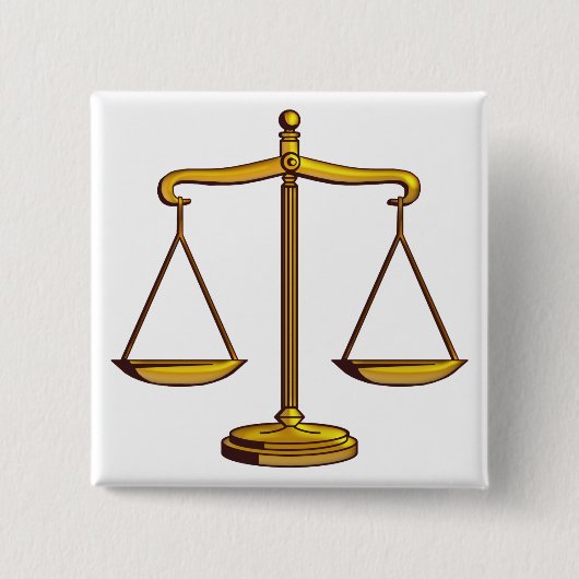 Scales of Justice - law button (Voorkant)