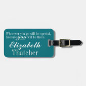 Scales of Justice Lawyer Bagagelabel (Voorkant horizontaal)