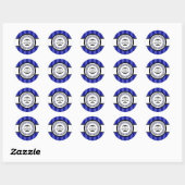 Scales Of Justice Stripes Étiquette (Bleu Marine) (Feuille)