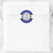 Scales Of Justice Stripes Étiquette (Bleu Marine) (Sac)