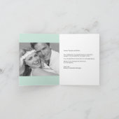 Scallop Band Romantic Script 3 Multi Photo Wedding Bedankkaart (Binnen)