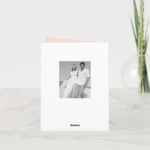 Scallop Band Romantic Script 3 Multi Photo Wedding Bedankkaart (Achterkant)