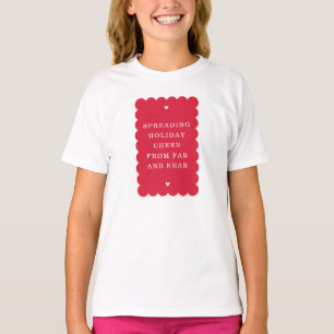 SCALLOP EDGE moderne leuke feestelijke offerte roo T-shirt