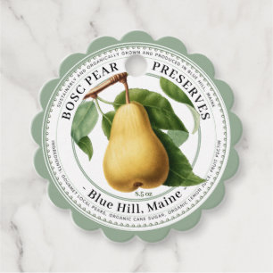 Scallop Elegant Pear PReserves Gift Label Bleek Gr