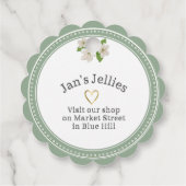 Scallop Elegant Pear PReserves Gift Label Bleek Gr (Achterkant)