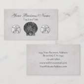  Scallop en Sand Dollar Visitekaartje (Voorkant / Achterkant)