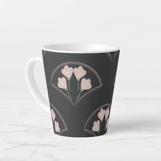 "Scallop Garden" Latte Mok (Linkerhoek)