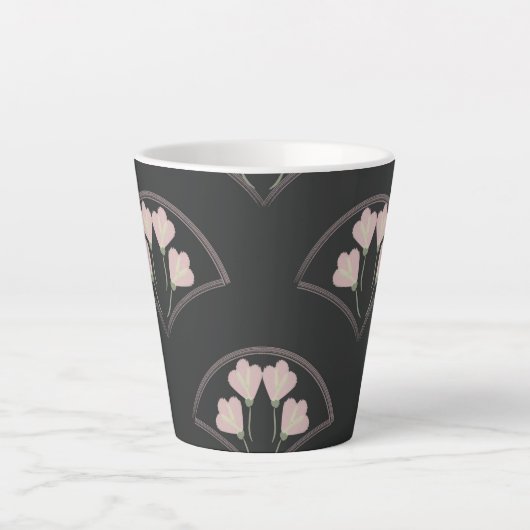 "Scallop Garden" Latte Mok (Voorkant)