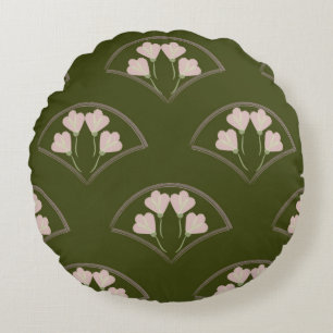 "Scallop Garden" Rond Kussen