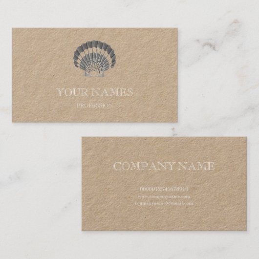 SCALLOP MER ET CARTE DE VISITE OCÉAN (Devant / Derrière)