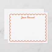 Scallop Notecard Notitiekaartje (Voorkant / Achterkant)