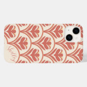 Scallop Patroon Terracotta Ivory Iphone Case (Achterkant (horizontaal))