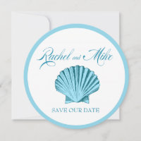 Scallop Schelp Strand Bruiloft | mint blauw