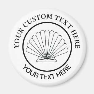 Scallop Seashell Custom Logo Magneet