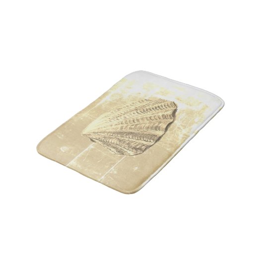 Scallop Seashell op zand Badmat (Gekanteld)