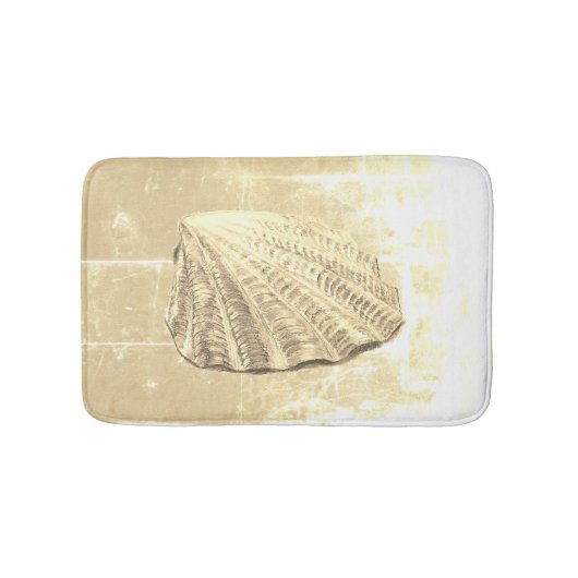 Scallop Seashell op zand Badmat (Voorkant)