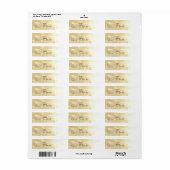 Scallop Seashell op zand Etiket (Full Sheet)
