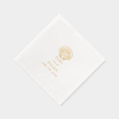 Scallop Seashell Tropical Beach Wedding Folie Servetten (Rechts)