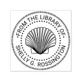 Scallop Shell #3 NT Library Book Name Zelfinktende Stempel (Design)