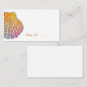 Scallop Shell Art Escort Table Seatcards Plaatskaartje (Voorkant / Achterkant)