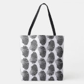 Scallop Shell Block Print, Black and White Draagtas (Voorkant)