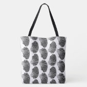 Scallop Shell Block Print, Black and White Draagtas (Achterkant)