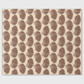 Scallop Shell Block Print, Brown and Beige Cadeaupapier (Vlak)