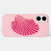 Scallop Shell Block Print, Fuchsia and Bleek Pink Case-Mate iPhone Case (Achterkant (horizontaal))
