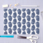 Scallop Shell Block Print, Indigo and White Tissuepapier (Craft)