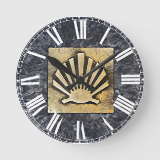 Scallop Shell Camino de Santiago Ronde Klok