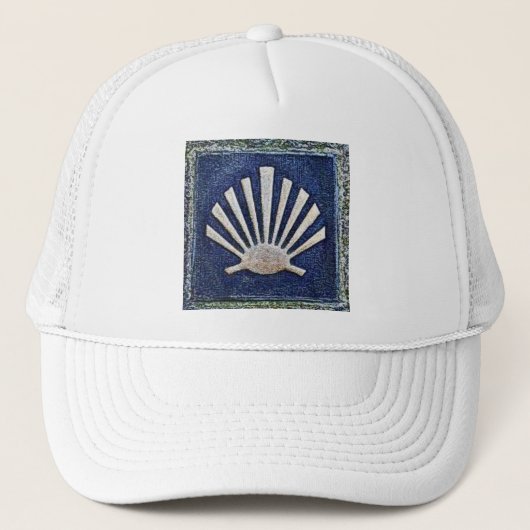Scallop shell Camino de santiago Trucker Pet (Voorkant)