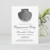 Scallop Shell-houtskool van de Beach Engagement Pa Kaart (Staand voorkant)
