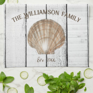  Scallop Shell Kitchen Towel Theedoek