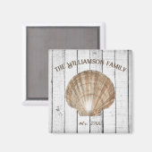  Scallop Shell Magnet Magneet (Voorkant / Achterkant)